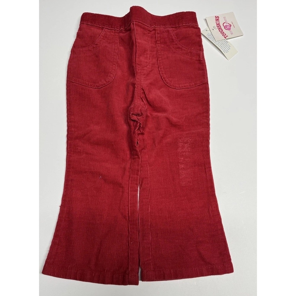 Vintage Sears Tough skins girls 24 months corduroy red pants Heart Pocket